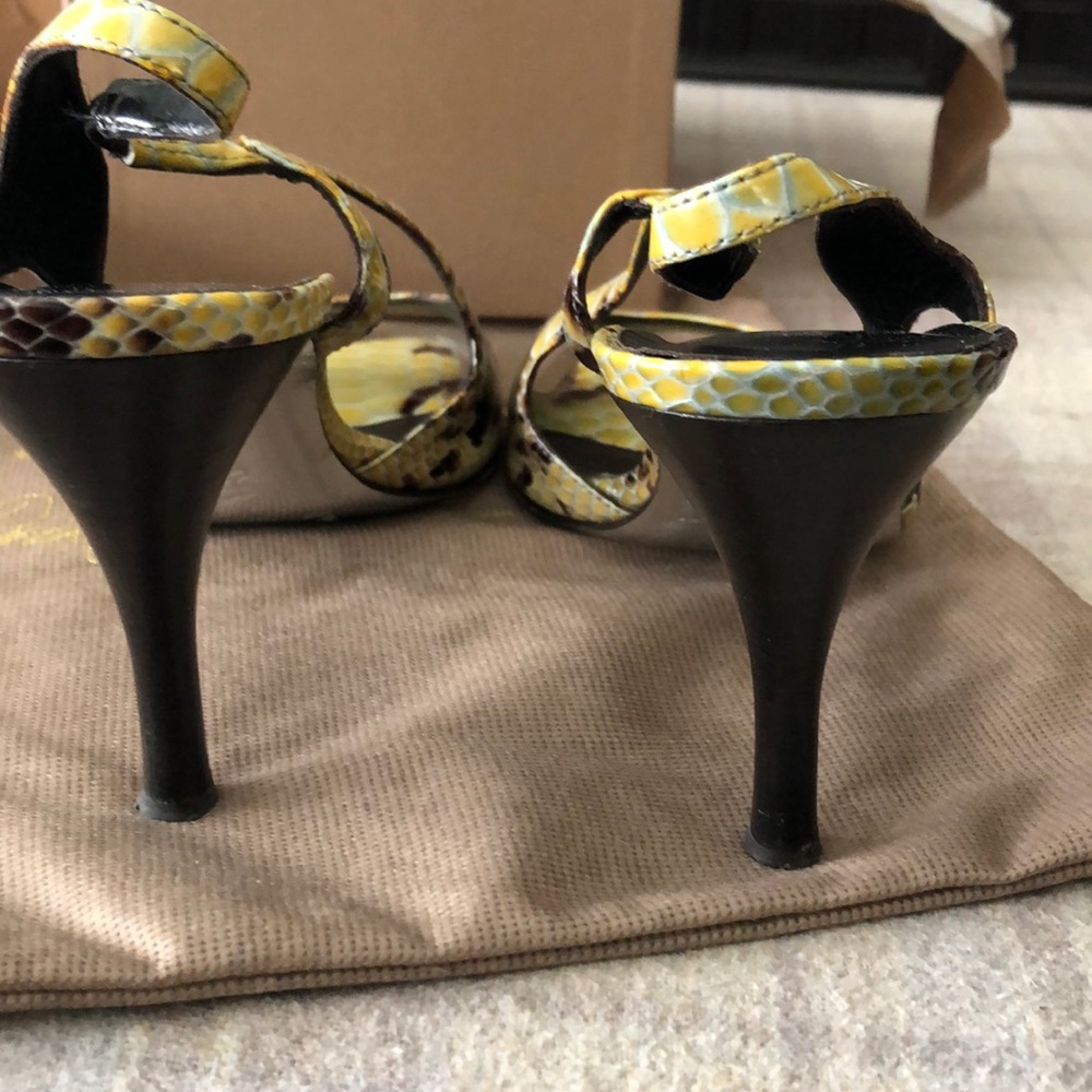 Donald J Pliner python sandals RARE VTG - Picture 4 of 7